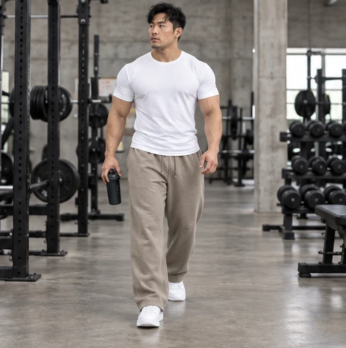 Off Duty Pump Pant in Washed Taupe in use