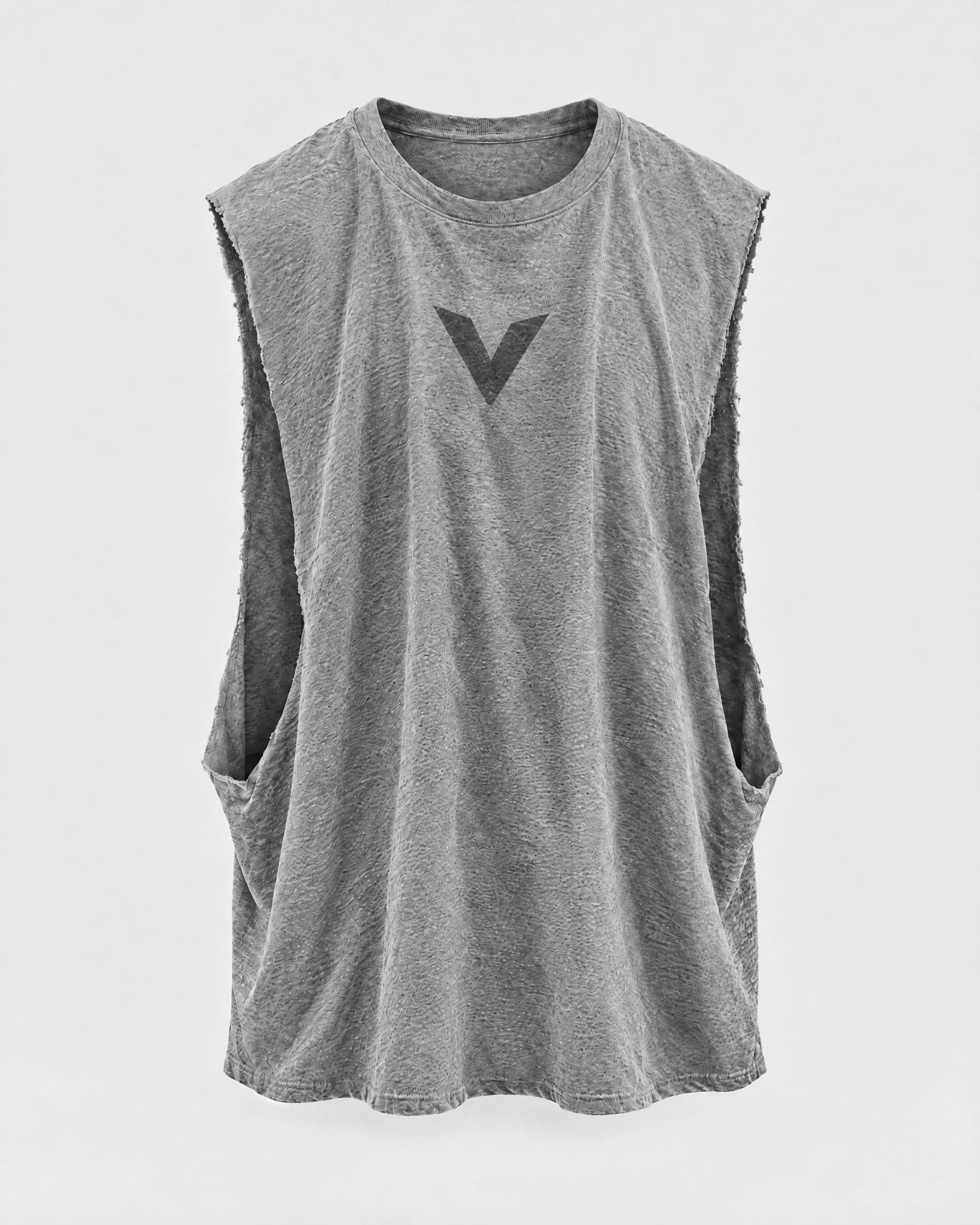 Signal Cutoff in Heather Grey, front garment view