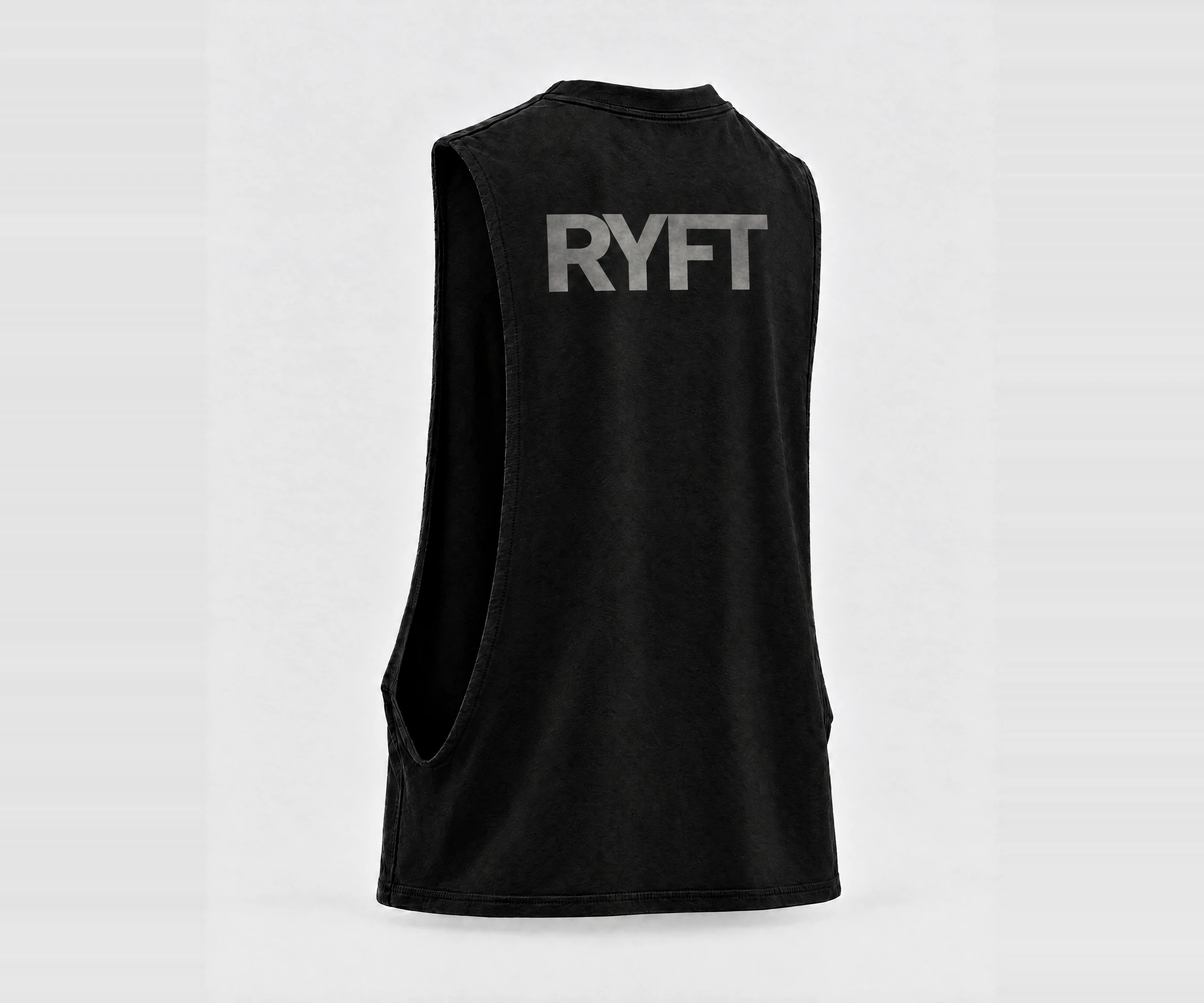 Campus Cutoff in Black, back, slight left view