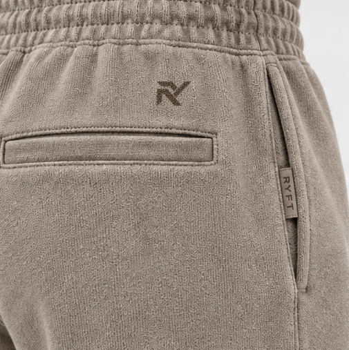 Off Duty Pump Pant in Washed Taupe construction detail