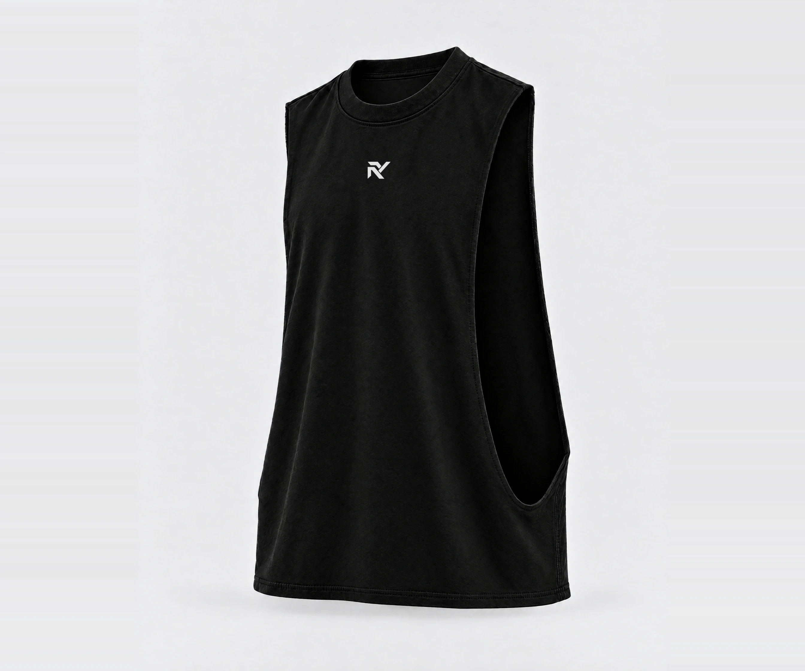 Campus Cutoff in Black, front left view