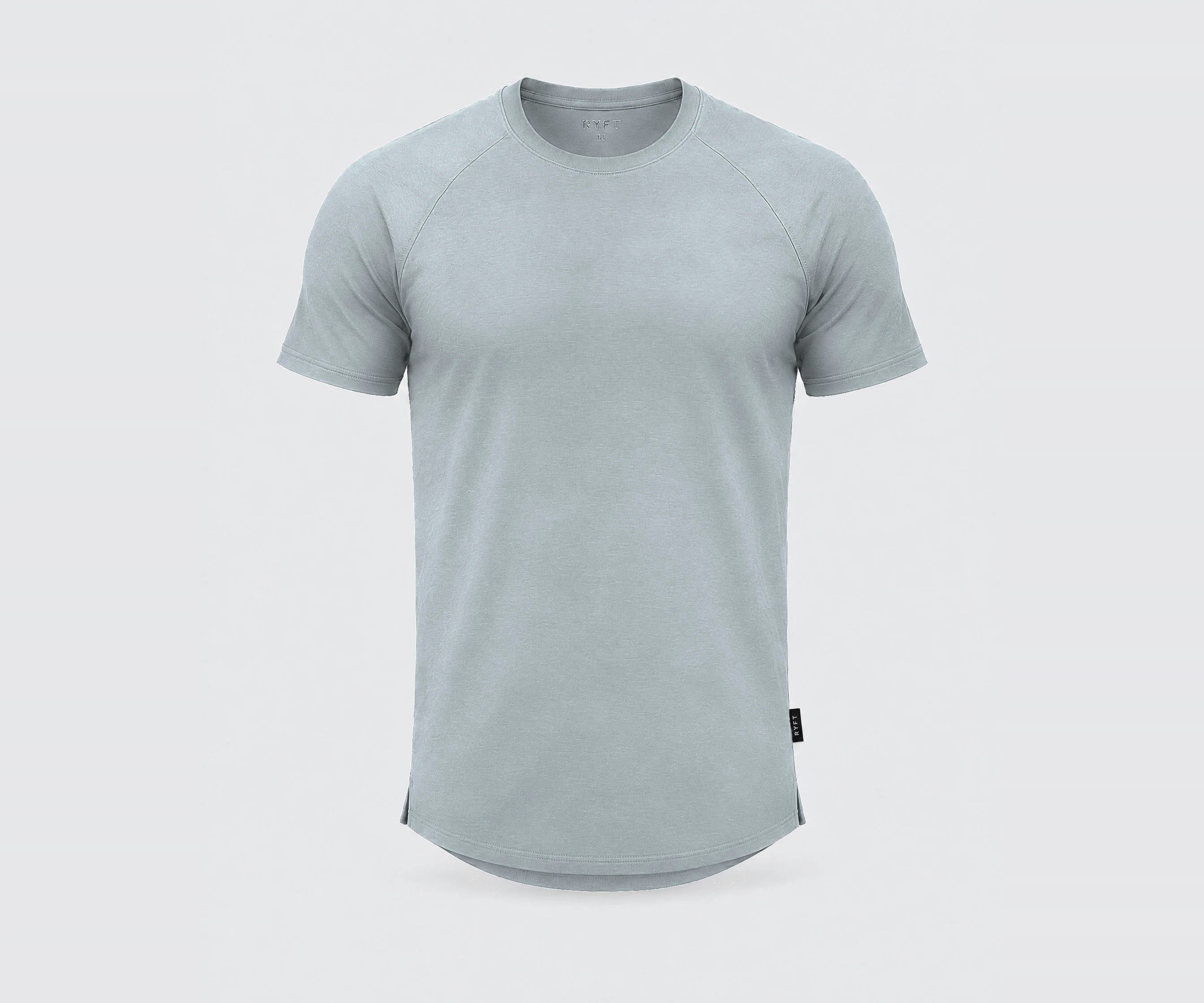 Obsidian Training Tee in Silver, front view