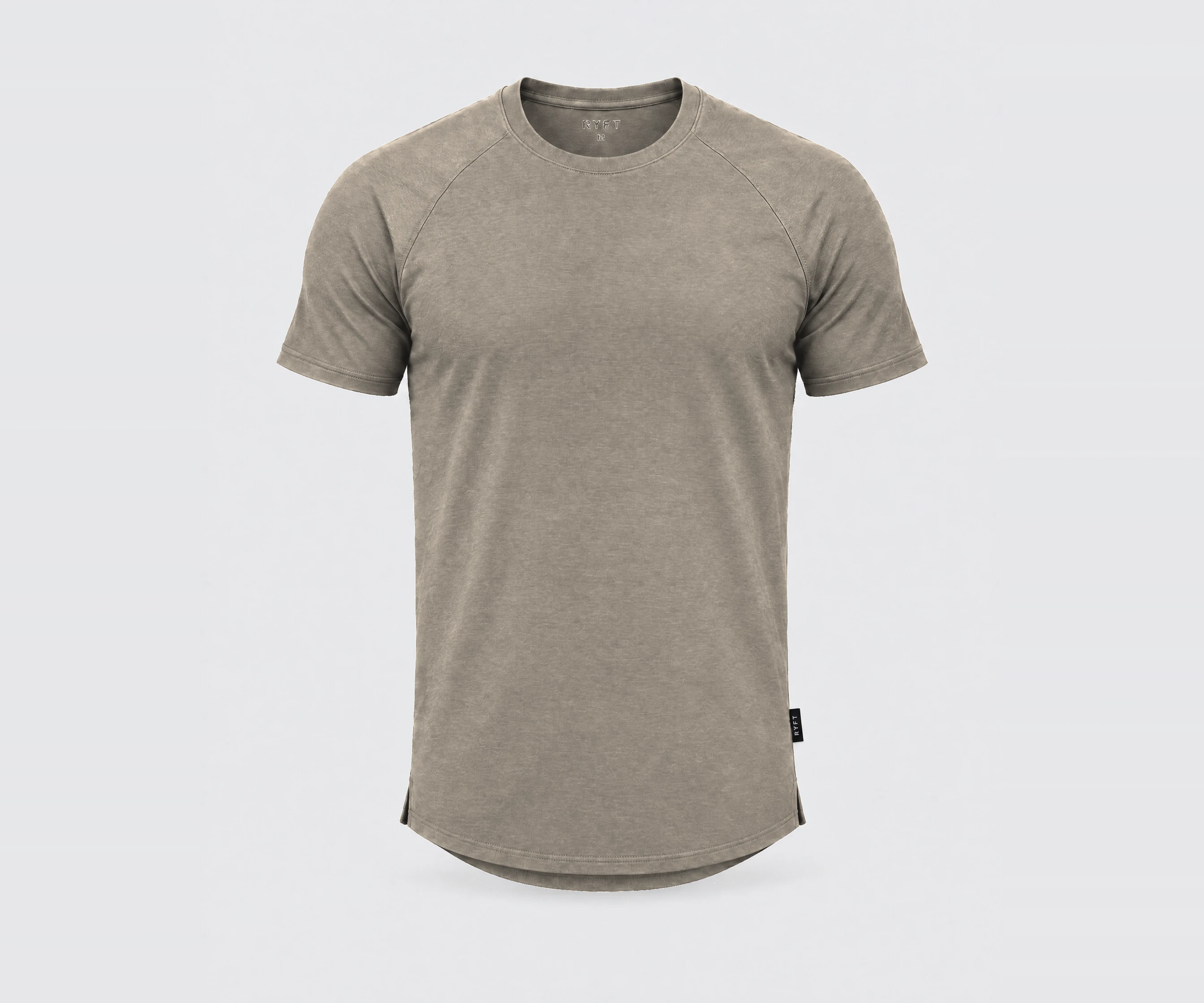 Obsidian Training Tee in Washed Taupe, front view