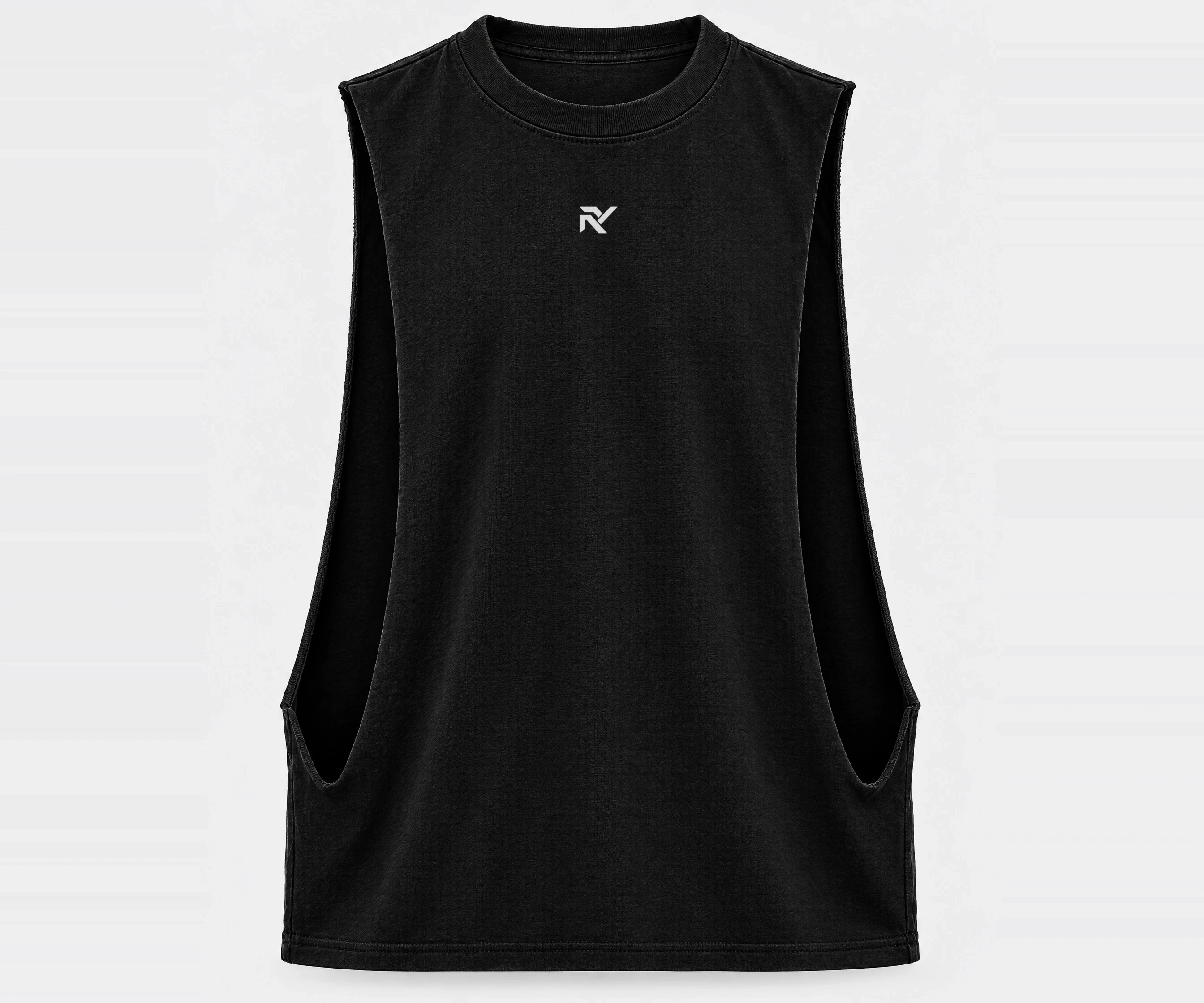 Campus Cutoff in Black, close front view