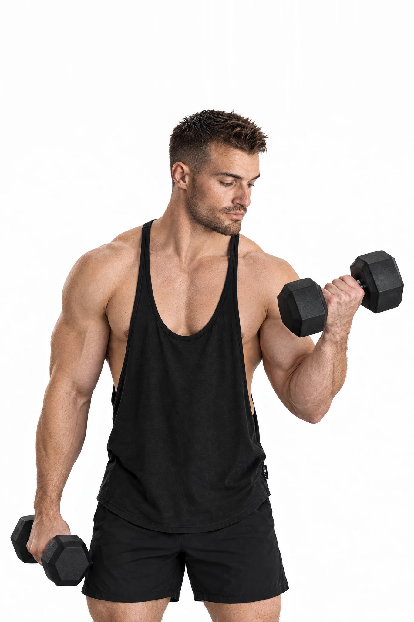 Line Stringer in Onyx, dumbbell curl