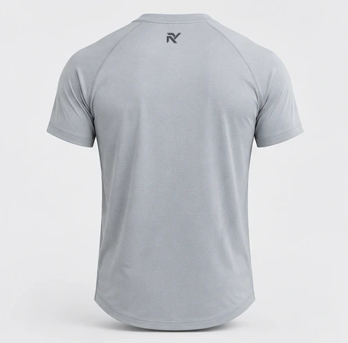 Aero Raglan Tee in Silver product back