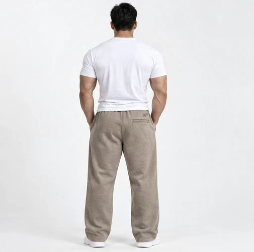 Off Duty Pump Pant in Washed Taupe worn back