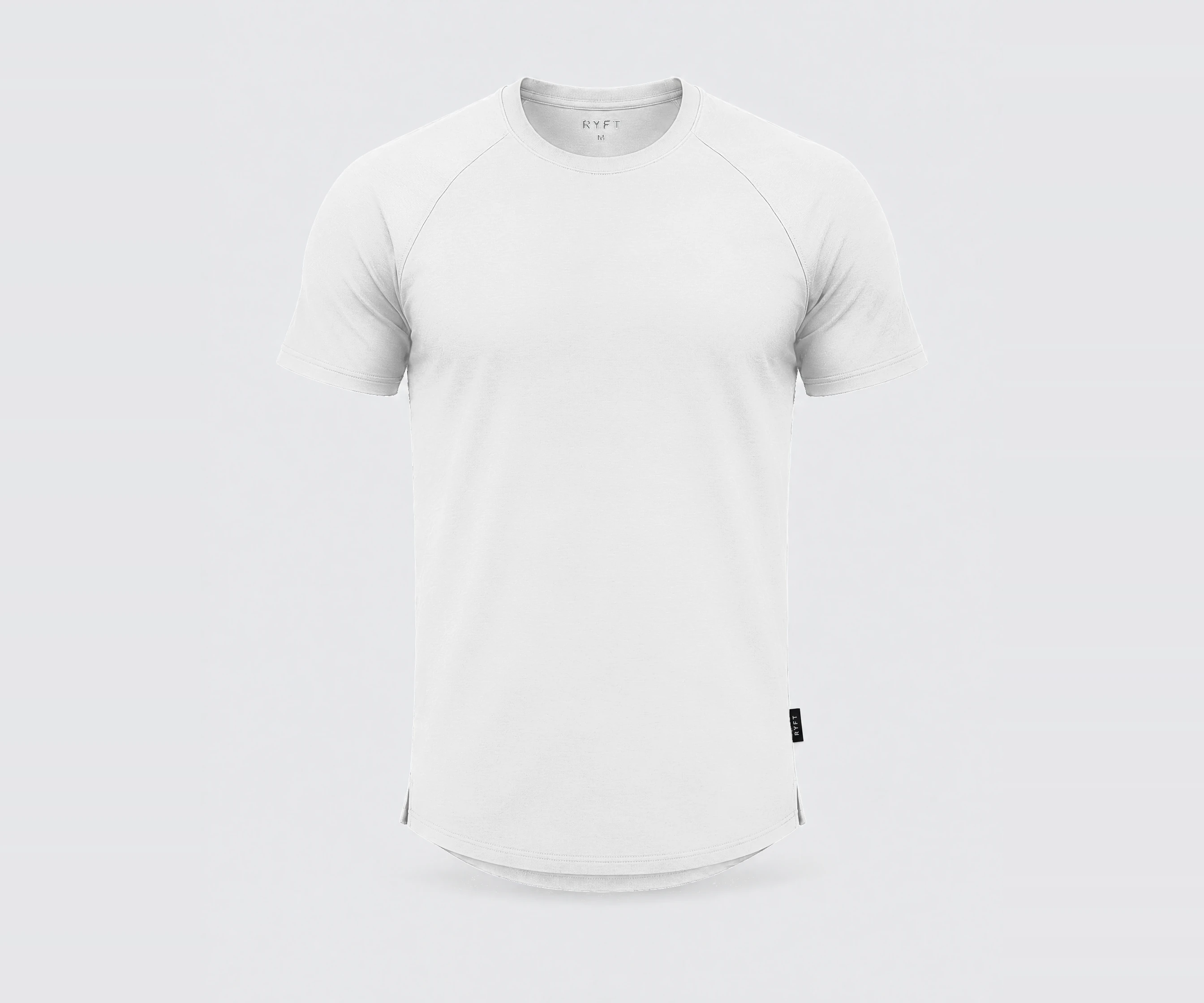 Obsidian Training Tee in White, front view